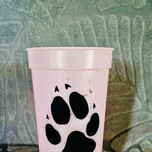 Set of 6 Plastic picnic cups with print